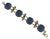Tagliamonte Blue Venetian Glass & Pearl Bracelet – 925 Sterling Silver With 18k Gold Accents For Sale