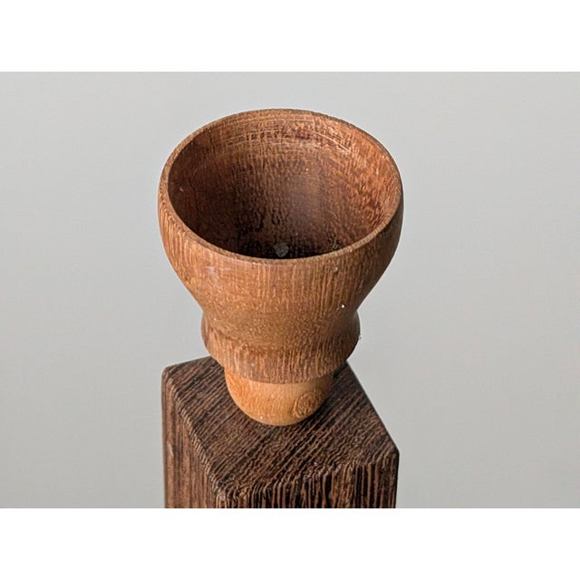 Art Deco Danish Wooden Candle Chandelier, 1970s For Sale - Image 6 of 17