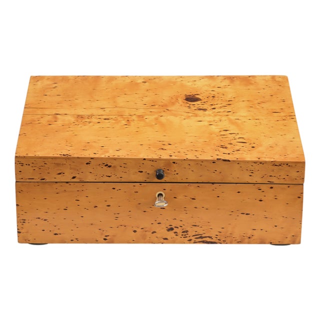 Biedermeier Birch Wood Casket, 1830 For Sale