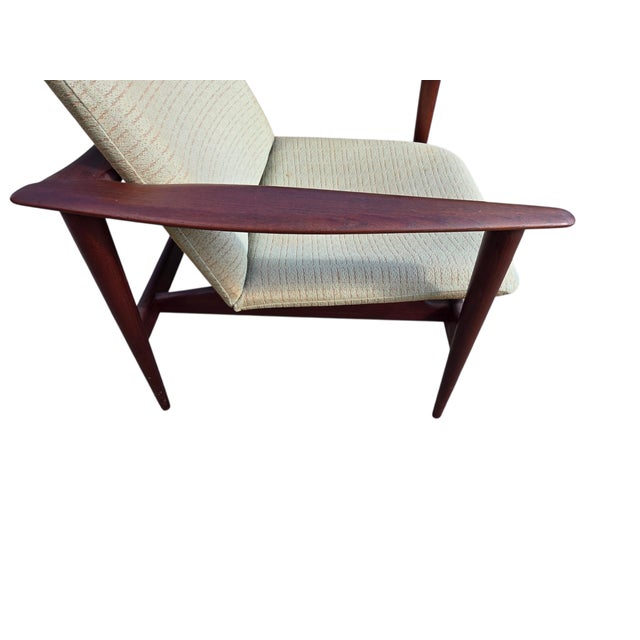 1960s 1960s Danish Modern Teak Lounge Chair Paddle Armchair Denmark For Sale - Image 5 of 17