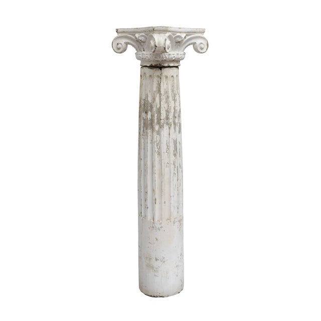 French Impressive French Antique Concrete Ionic Column, Circa 1920 For Sale - Image 3 of 9