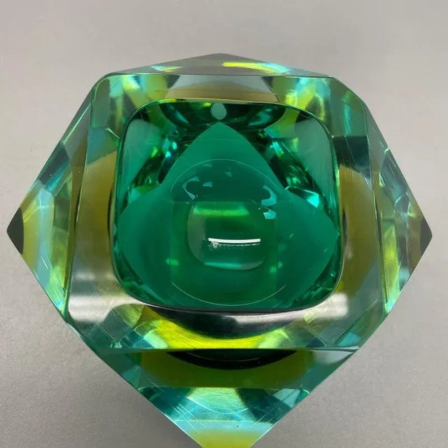 Murano Glass Sommerso Bowl Ashtray from Luigi Mandruzzato, Italy, 1970s For Sale - Image 9 of 17