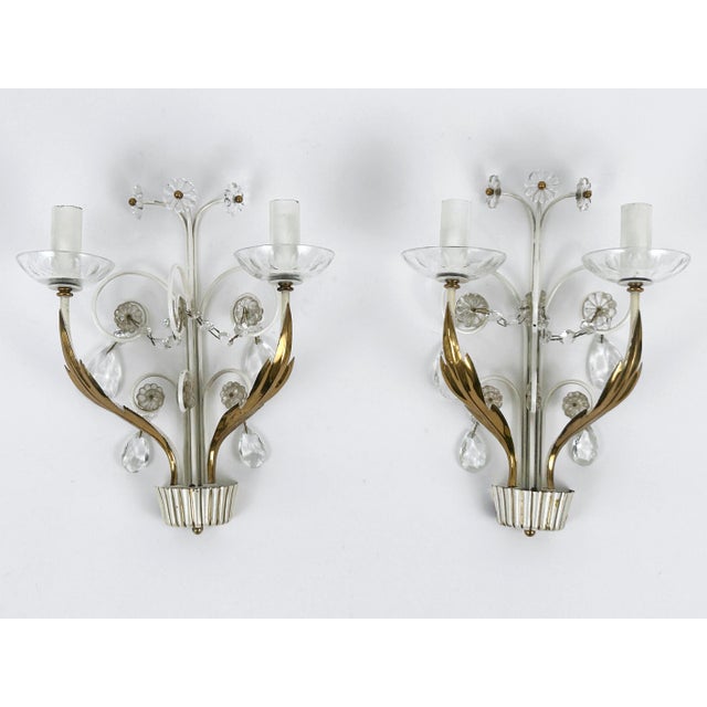Brass and Glass Sconces from Vereinigte Werkstätten, 1960s, Set of 2 For Sale - Image 15 of 18