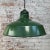 Vintage Industrial American Green Enamel Pendant Light For Sale - Image 4 of 5