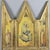Vintage Italian Sacred Triptych Gilded Wood Gold Background, 1960s For Sale - Image 6 of 11