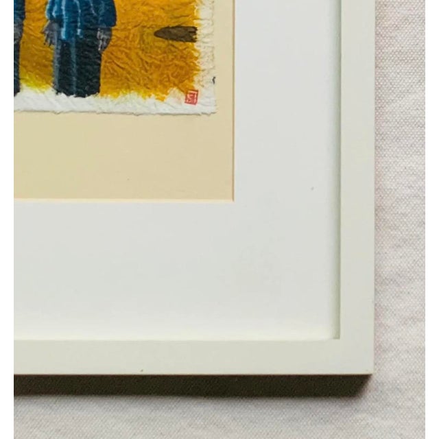 1950s Artist's Self-Portrait - Watercolor on Paper - Framed w/ backward "E" signature For Sale - Image 5 of 15