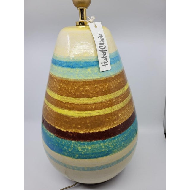 Ceramic Lamp with Côte d'Azur France Decor by Hubert Olivier, 1990s For Sale - Image 12 of 18