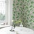 Schumacher Sample - Schumacher Laurel Wallpaper in Green For Sale - Image 4 of 5