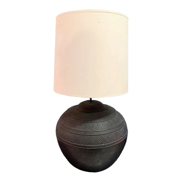 Ceramic Inca Table Lamp, 1980s For Sale