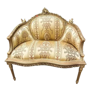 Baroque Style Golden Chair With Birds Details