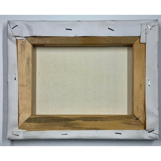 Sailboat Seascape Cove Scene, Original Oil on Canvas For Sale - Image 4 of 6