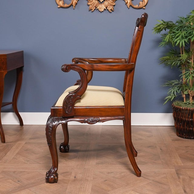 2020s Standard Chippendale Chairs- Set of 10 For Sale - Image 5 of 14