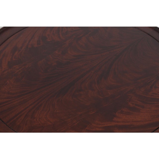 Brown Chippendale Flame Mahogany Round Parlor Table For Sale - Image 8 of 13