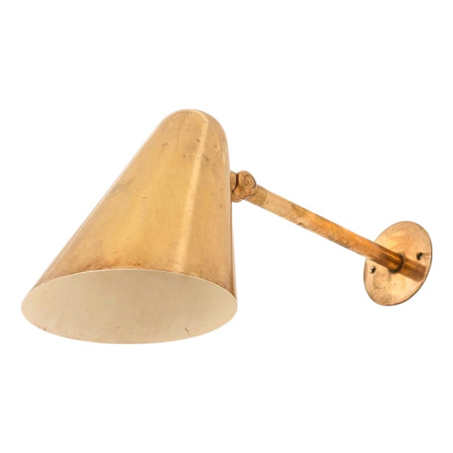 Brass Wall Lamp by Tue Poulsen for Louis Poulsen, 1950s For Sale