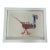 Framed Original Oil Pastel Drawing of a Rooster For Sale