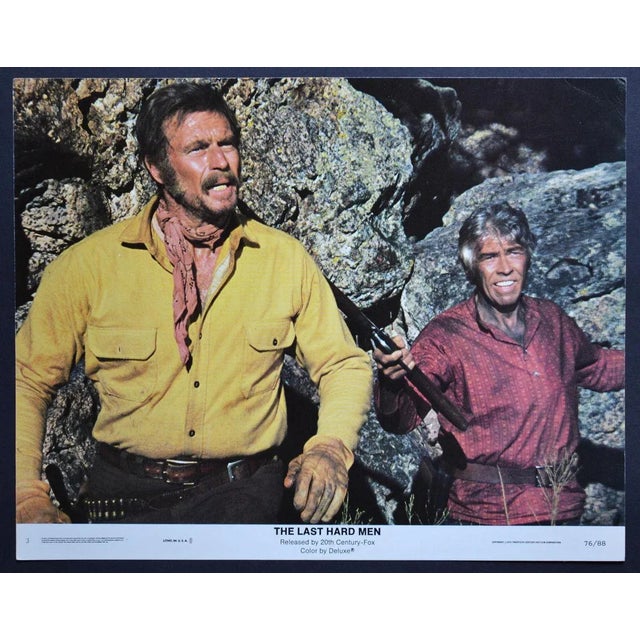 Original american lobby card of the movie „the last hard men“ usa 1976 director: andrew v. Mclaglen, actors/stars:charlton...