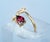 Pear Garnet 14k Gold Ring For Sale - Image 4 of 6