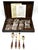 Mid-Century Bronze and Rosewood Royal Cutlery Set, 1970s, Set of 24 For Sale - Image 18 of 18