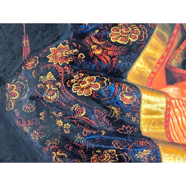 Chen YiFei "Poppy" Reproduction Oil Painting on Canvas For Sale - Image 9 of 15