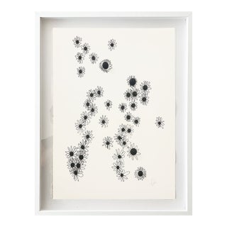 "Field of Daisies 9" Original Mixed-Media Painting by Jake Poser, Framed For Sale