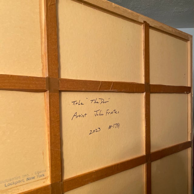 “The Door” by Artist John Frates, Extra Large, Mid Century Modern, Contemporary, 77x64x2.5 In. For Sale In Jacksonville, FL - Image 6 of 9
