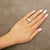Early 21st Century Sterling Silver 1.0 Cttw Diamond Composite Head Bridal Engagement Ring Set - Size 7 For Sale - Image 5 of 6