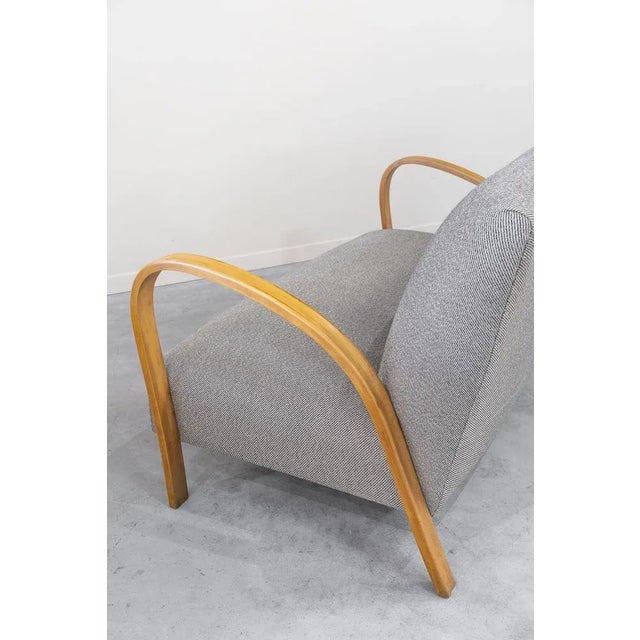 Black Art Deco Two-Seater Sofa in Beech, 1930 For Sale - Image 8 of 9