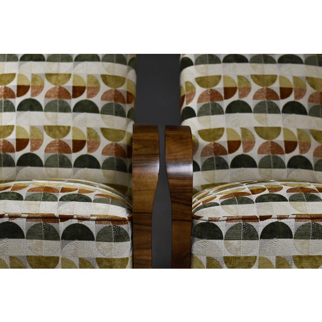 Wood Large Art Deco Lounge Chairs, 1930s, Set of 2 For Sale - Image 7 of 11