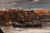 Ezelino Briante, Harbor with Moored Boats at Sunset, Oil on Panel For Sale - Image 4 of 15