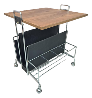 Mobile Side Table with Magazine Rack, Germany, 1970s