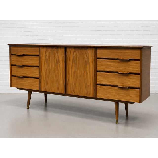 Mid Century Modern African Teak Sideboard | Scandinavian Credenza, Made in England, C. 1960’s For Sale - Image 13 of 17