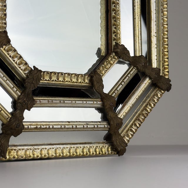 1950s Vintage Octagonal Murano Mirror, Italy, 1950s For Sale - Image 5 of 18