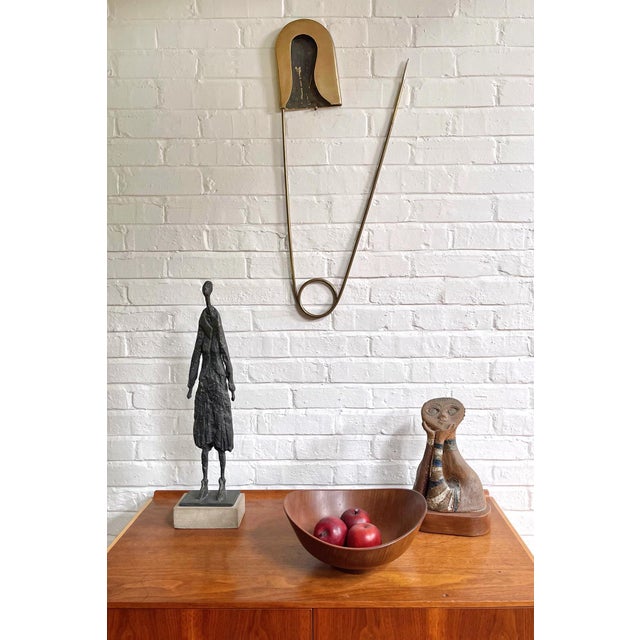 Brass Oversize Brass Safety Pin For Sale - Image 8 of 11