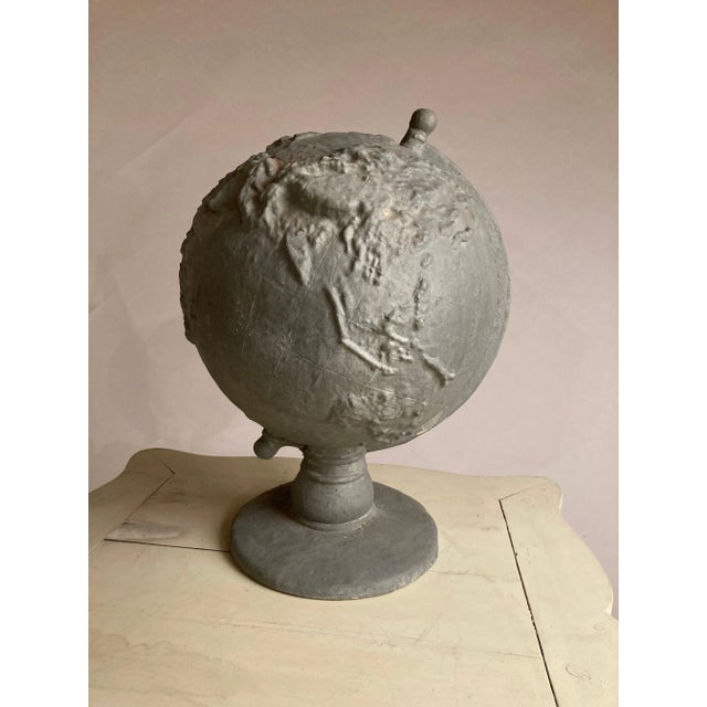 Mid 20th Century Serge Roche Style Plaster Globe of the Earth For Sale In San Francisco - Image 6 of 13