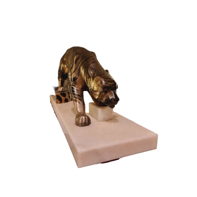 1920s Art Deco Figure Pouncing Tiger, 1920s For Sale - Image 5 of 8