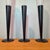 Late 20th Century Set of 3 Northern Lights Malibu Tealight Holders, Matte Black Metal & Frosted Glass Modern Candle Stands For Sale - Image 5 of 11