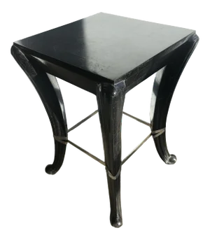 Late 20th Century Modern Tessellated Stone Pedestal Side Table
