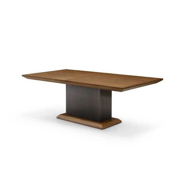 Modern Greg Sheres Style Walnut and Bronze Extension Dining Table For Sale In Savannah - Image 6 of 6