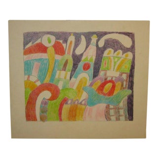 Fantasy City Modern Drawing by Blair Lent For Sale