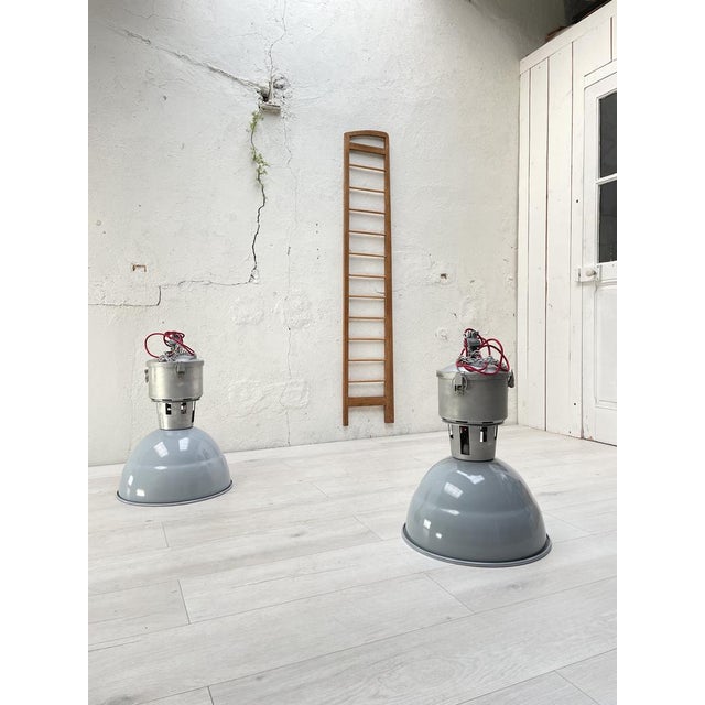 Vintage Industrial Lamps, Set of 2 For Sale - Image 4 of 18