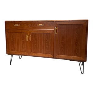 Mid-Century Modern Teak Sideboard with Hairpin Legs from G-Plan For Sale