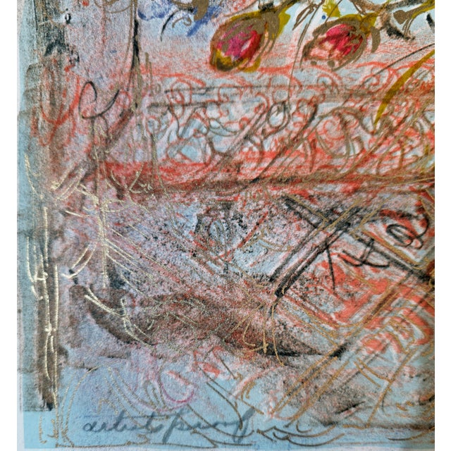 1980s Edna Hibel "Illusion" - Li577- Signed Artist's Proof - 20 X 15 - Floral Vase For Sale - Image 4 of 5