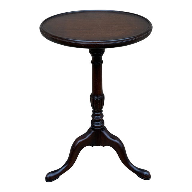 Antique Georgian Mahogany Round Side Table, Early 20th Century For Sale