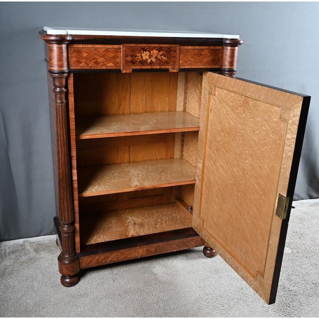 Napoleon III Buffet in Marquetry of Precious Woods, 1800s For Sale - Image 3 of 18