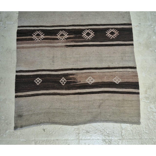 Vintage Navajo-Style Handwoven Wool Runner, 8’7” X 2’1” For Sale - Image 4 of 8