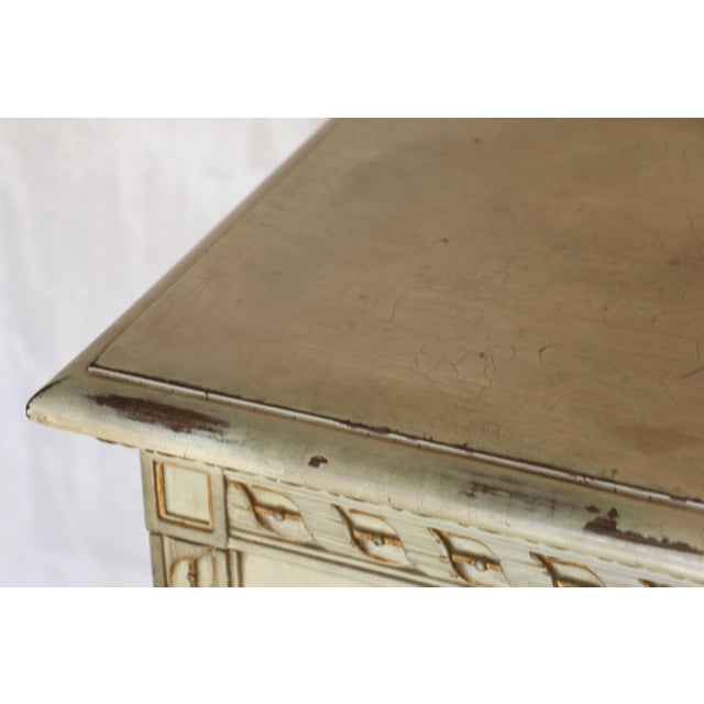 Antique Italian Painted Cabinet With Gold Leaf Accents, Circa 1930s For Sale - Image 10 of 18