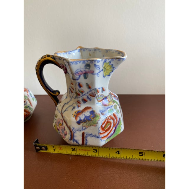 Ceramic Two Early 19th Century Mason's Patent Ironstone China Pitchers Hydra Handles For Sale - Image 7 of 13