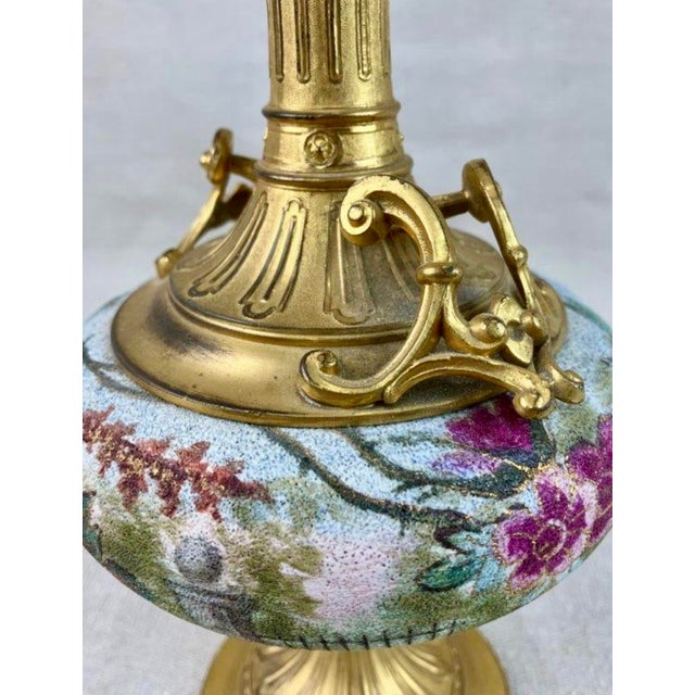 Late 19th Century French Ormolu & Hand-Enameled Botanical Pedestal Vase For Sale - Image 6 of 7
