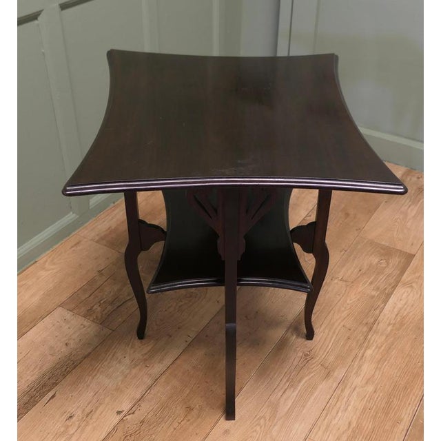 19th Century Arts and Crafts Rectangular Mahogany Occasional Table, 1880 For Sale - Image 5 of 7