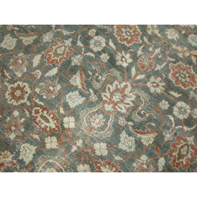 1920s Charcoal Sage Tabriz Rug, 8' X 11'6'' For Sale In New York - Image 6 of 10
